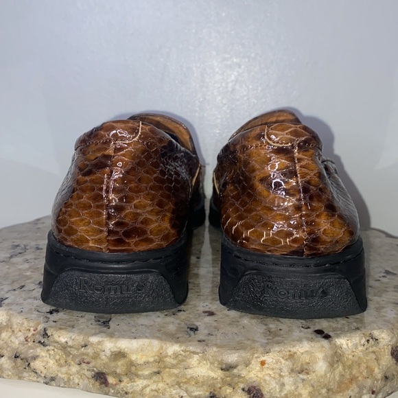 HELLE Comfort by Romu’s Leather Croc Embossed SlipOn Loafer-Sz 42 (US 11-11.5) - Picture 7 of 14